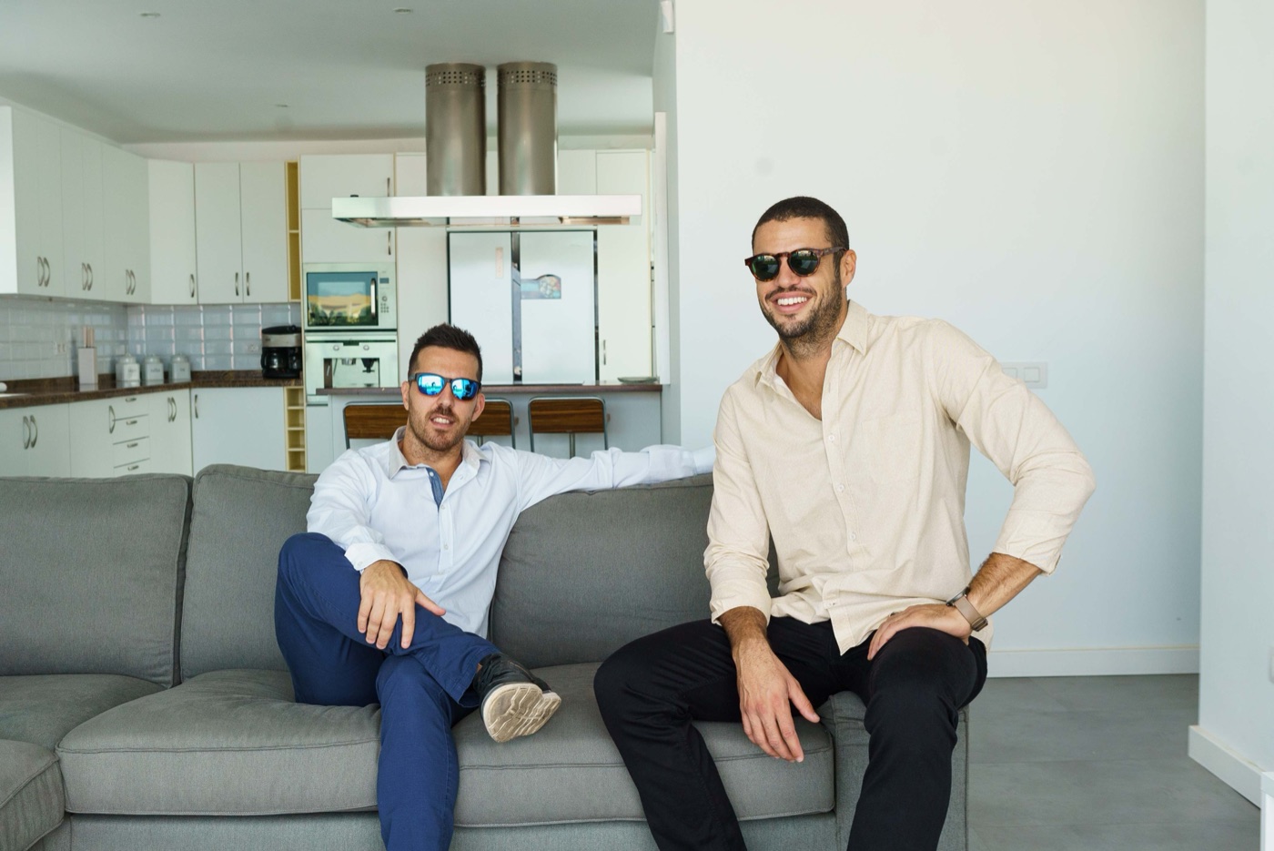 Ronaldo and Mane, founders of SummerVillas, in one of their Canary Islands villas